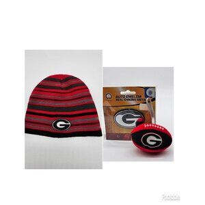 University of Georgia Bulldogs Beanie Hat Car Auto Emblem Ornament UGA Dawgs
